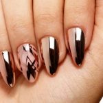 metallic nail design